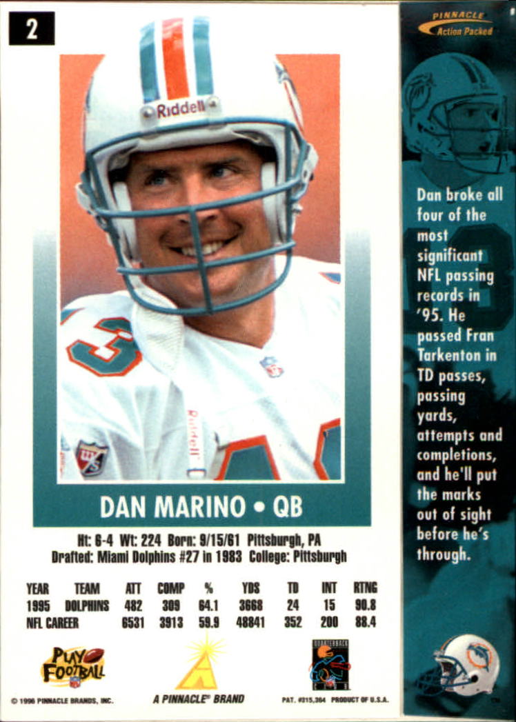 B2166- 1996 Action Packed Football Card #s 1-126 -You Pick- 15+ FREE US SHIP