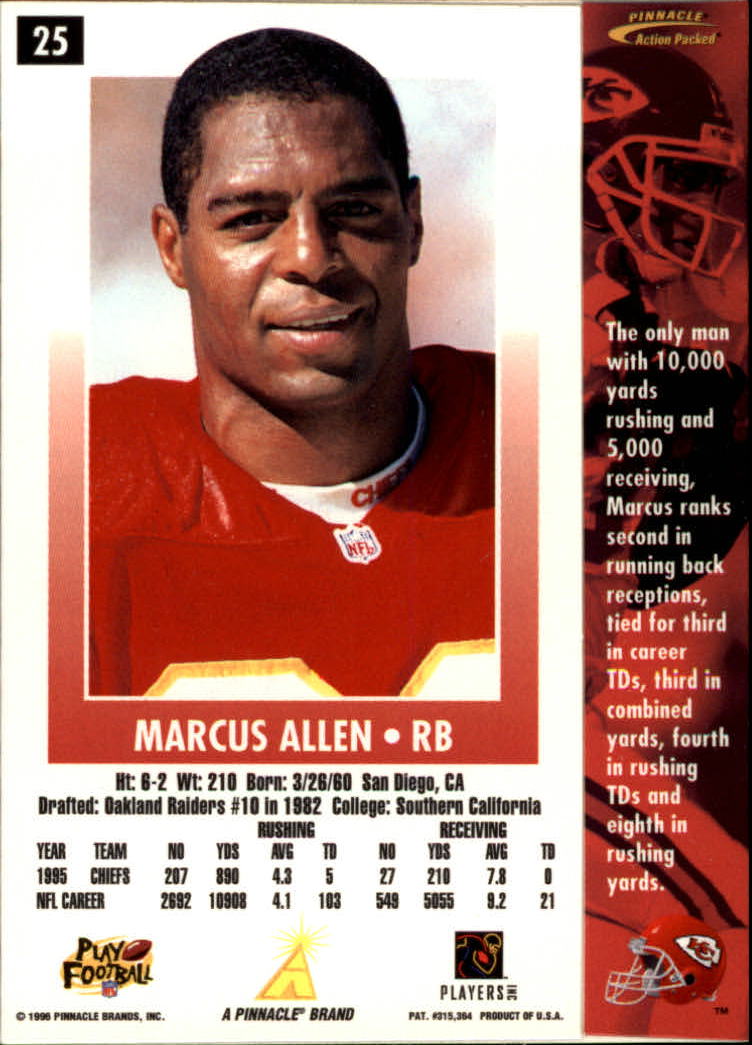 B2166- 1996 Action Packed Football Card #s 1-126 -You Pick- 15+ FREE US SHIP