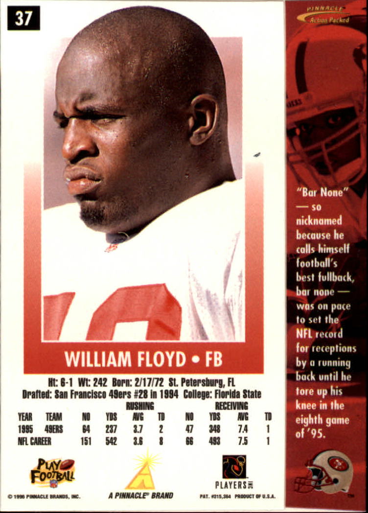 B2166- 1996 Action Packed Football Card #s 1-126 -You Pick- 15+ FREE US SHIP