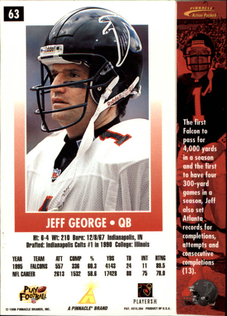 B2166- 1996 Action Packed Football Card #s 1-126 -You Pick- 15+ FREE US SHIP