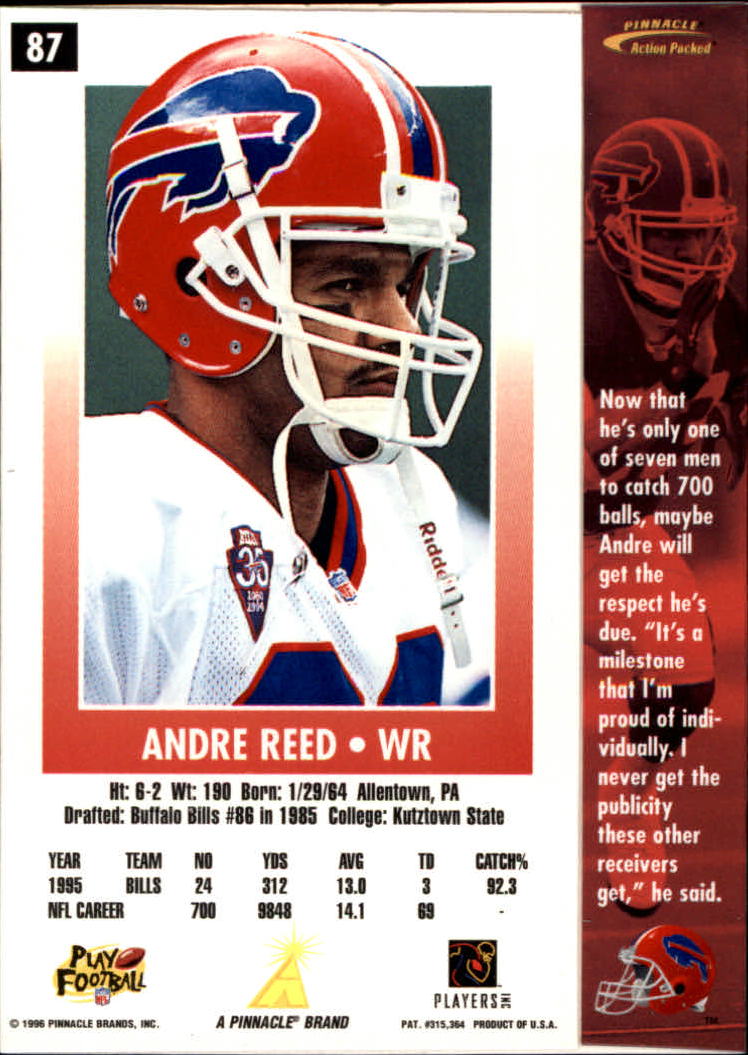 B2166- 1996 Action Packed Football Card #s 1-126 -You Pick- 15+ FREE US SHIP