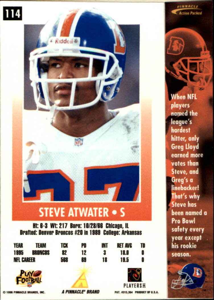 B2166- 1996 Action Packed Football Card #s 1-126 -You Pick- 15+ FREE US SHIP