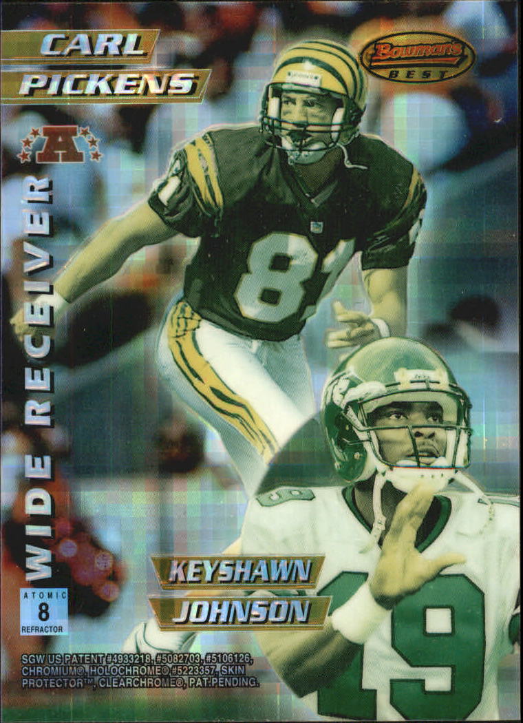 1996 Bowman's Best Mirror Images Atomic Refractors #8 C.Cart/Conway/Pick./Keyshawn back image