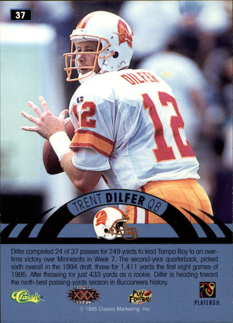 1996 Classic NFL Experience #37 Trent Dilfer back image