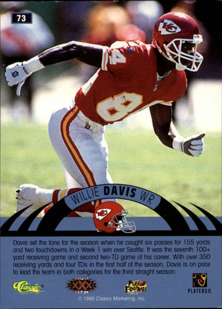 1996 Classic NFL Experience #73 Willie Davis back image