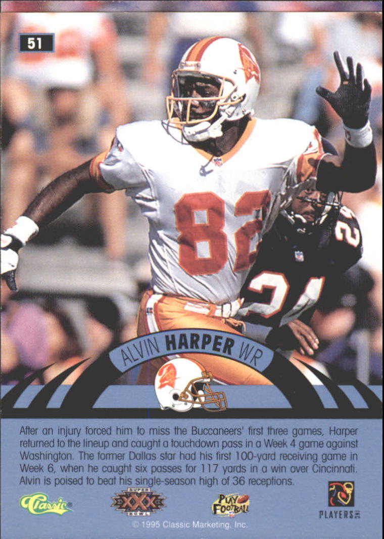 1996 Classic NFL Experience Printer's Proofs #51 Alvin Harper back image