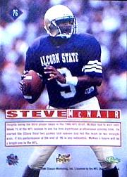 1996 Classic NFL Rookies #76 Steve McNair back image