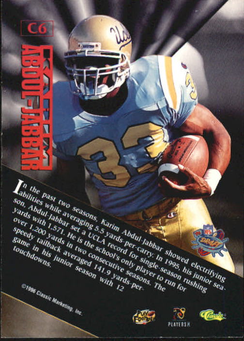 1996 Classic NFL Rookies ROY Contenders #C7 Leeland McElroy back image
