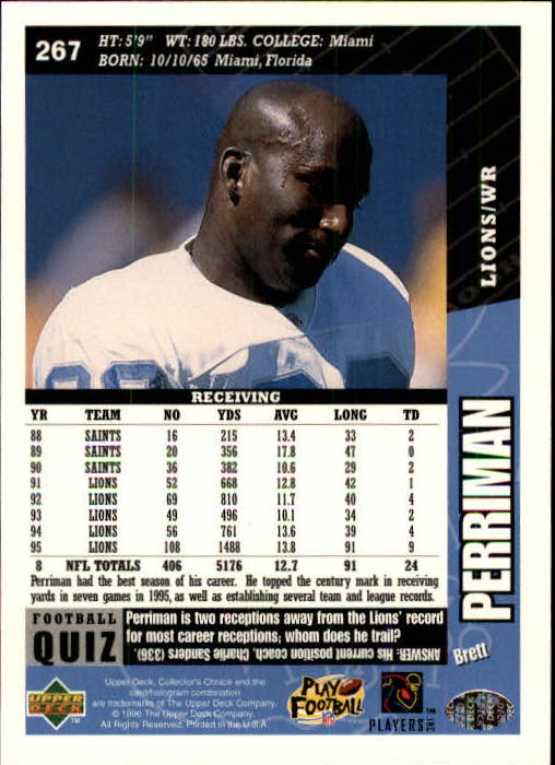 B3740- 1996 Collector's Choice FB 251-375 +Inserts -You Pick- 15+ FREE US SHIP - Picture 33 of 452