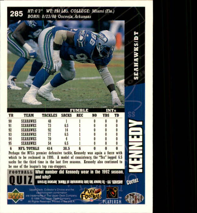 B3740- 1996 Collector's Choice FB 251-375 +Inserts -You Pick- 15+ FREE US SHIP - Picture 69 of 452