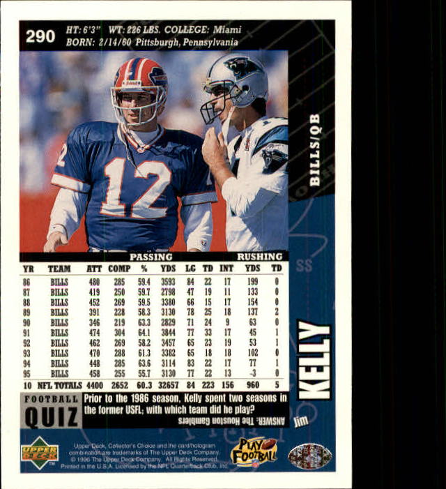 B3740- 1996 Collector's Choice FB 251-375 +Inserts -You Pick- 15+ FREE US SHIP - Picture 79 of 452