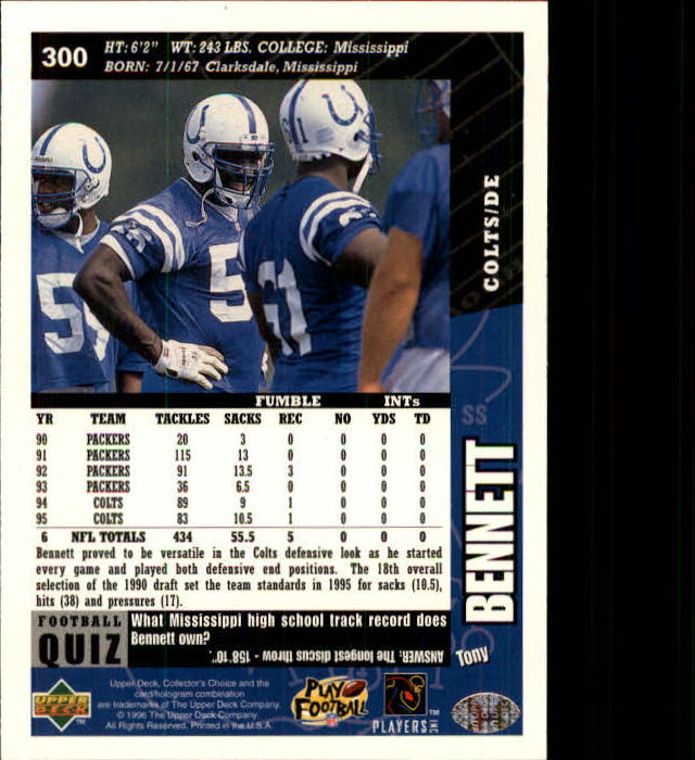 B3740- 1996 Collector's Choice FB 251-375 +Inserts -You Pick- 15+ FREE US SHIP - Picture 99 of 452
