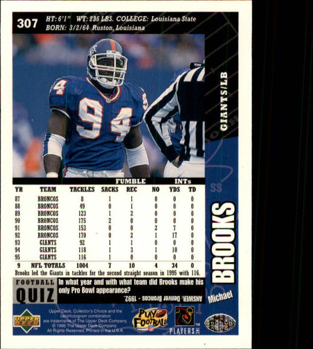 B3740- 1996 Collector's Choice FB 251-375 +Inserts -You Pick- 15+ FREE US SHIP - Picture 111 of 452