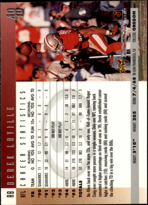 A2157- 1996 Donruss Football Cards 1-240 +Inserts -You Pick- 15+ FREE US SHIP - Picture 93 of 483
