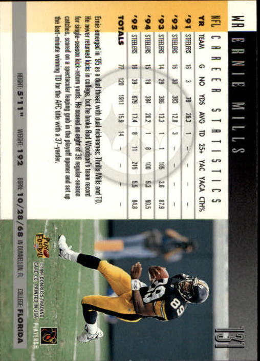 A2157- 1996 Donruss Football Cards 1-240 +Inserts -You Pick- 15+ FREE US SHIP - Picture 251 of 483