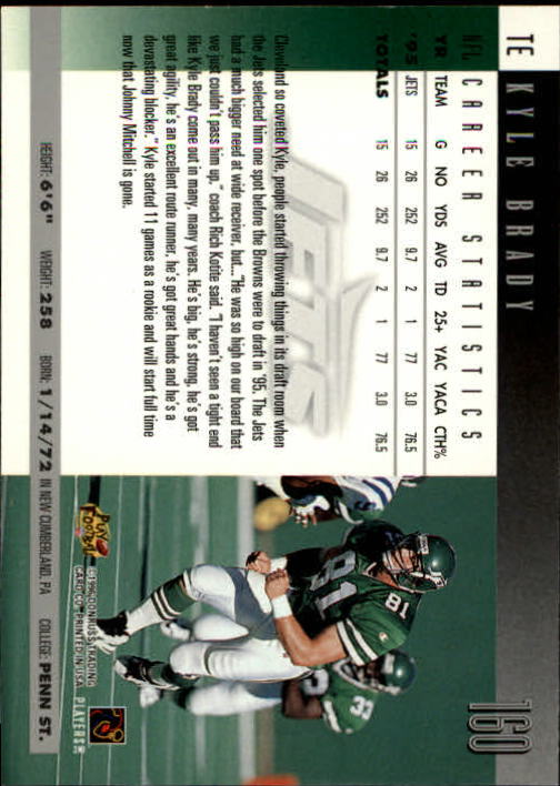 A2157- 1996 Donruss Football Cards 1-240 +Inserts -You Pick- 15+ FREE US SHIP - Picture 309 of 483