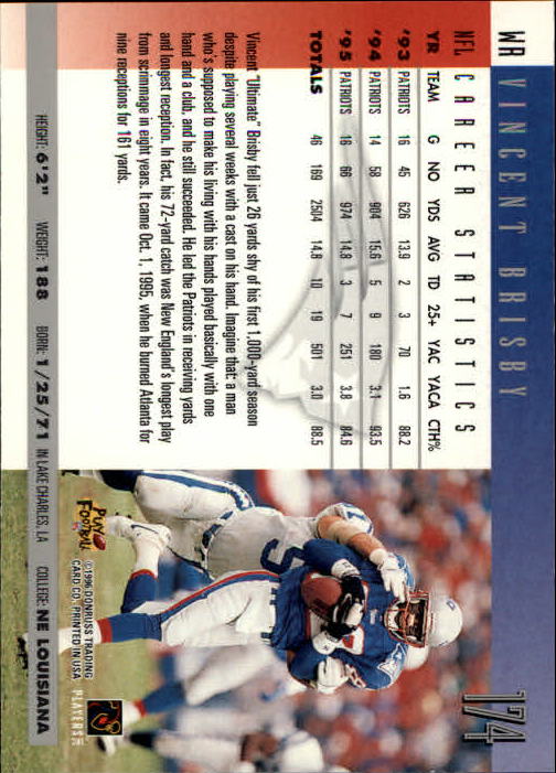 A2157- 1996 Donruss Football Cards 1-240 +Inserts -You Pick- 15+ FREE US SHIP - Picture 337 of 483