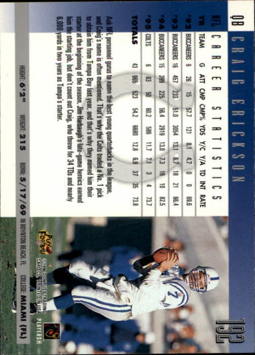 A2157- 1996 Donruss Football Cards 1-240 +Inserts -You Pick- 15+ FREE US SHIP - Picture 373 of 483