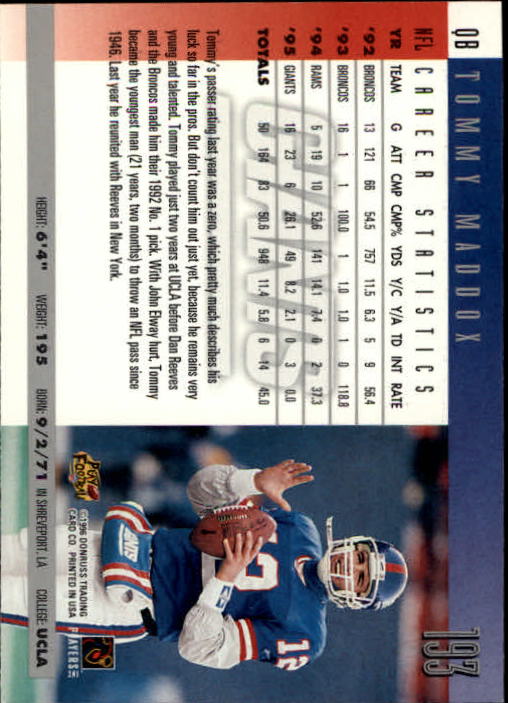 A2157- 1996 Donruss Football Cards 1-240 +Inserts -You Pick- 15+ FREE US SHIP - Picture 375 of 483