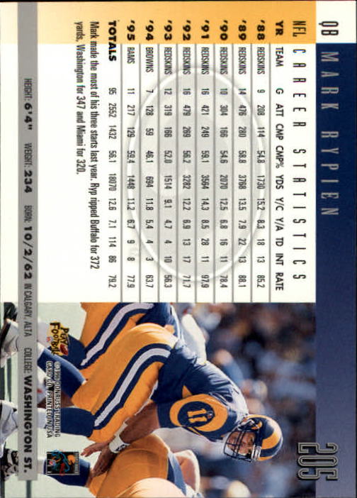 A2157- 1996 Donruss Football Cards 1-240 +Inserts -You Pick- 15+ FREE US SHIP - Picture 399 of 483