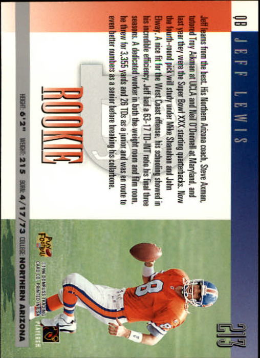 A2157- 1996 Donruss Football Cards 1-240 +Inserts -You Pick- 15+ FREE US SHIP - Picture 413 of 483
