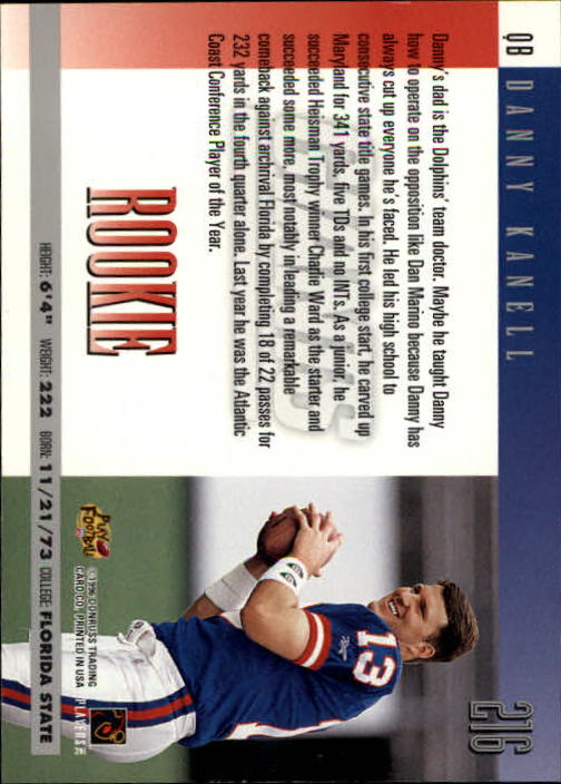 A2157- 1996 Donruss Football Cards 1-240 +Inserts -You Pick- 15+ FREE US SHIP - Picture 419 of 483