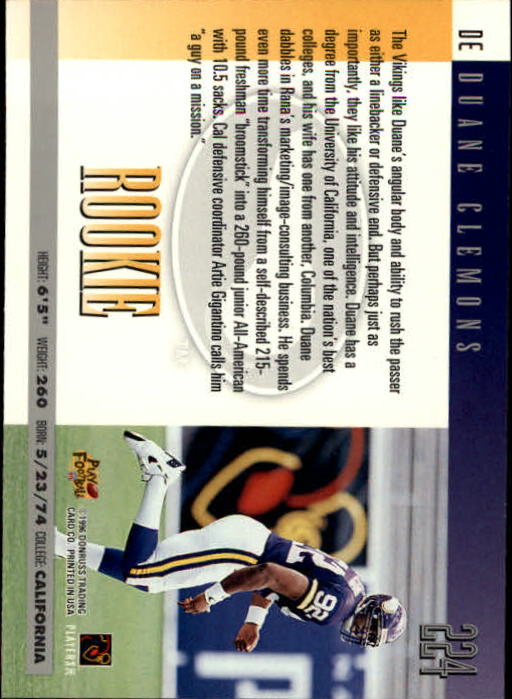 A2157- 1996 Donruss Football Cards 1-240 +Inserts -You Pick- 15+ FREE US SHIP - Picture 435 of 483