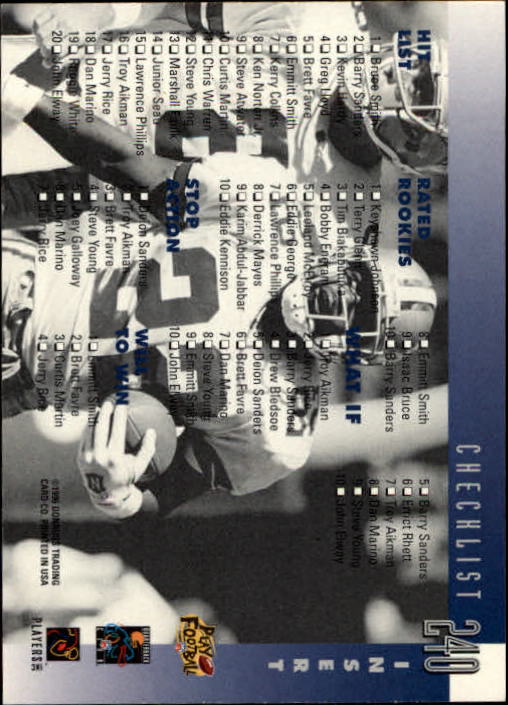 A2157- 1996 Donruss Football Cards 1-240 +Inserts -You Pick- 15+ FREE US SHIP - Picture 465 of 483