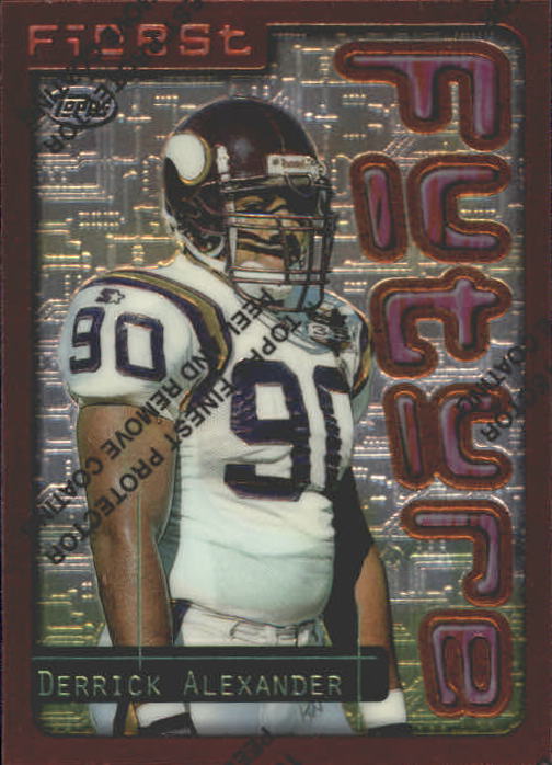 1996 Finest #143 Derrick Alexander DE B