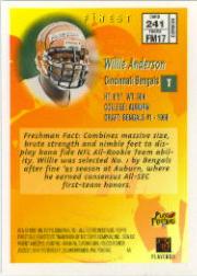 1996 Finest #241 Willie Anderson B RC back image