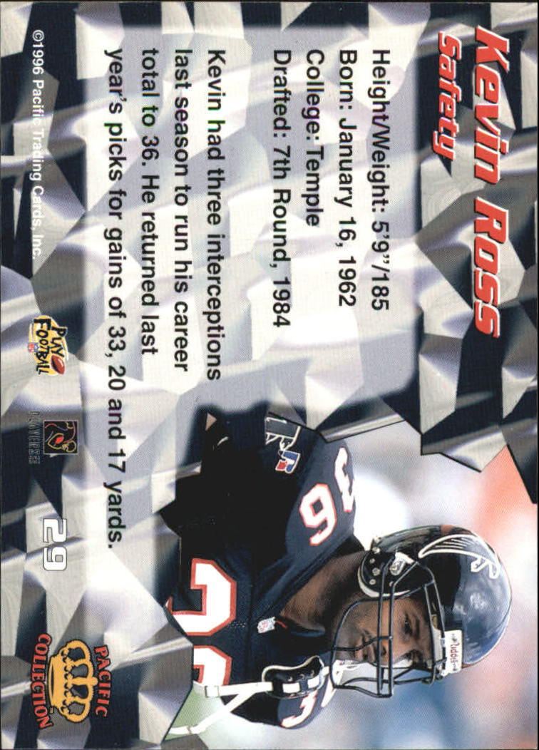 1996 Pacific #29 Kevin Ross back image