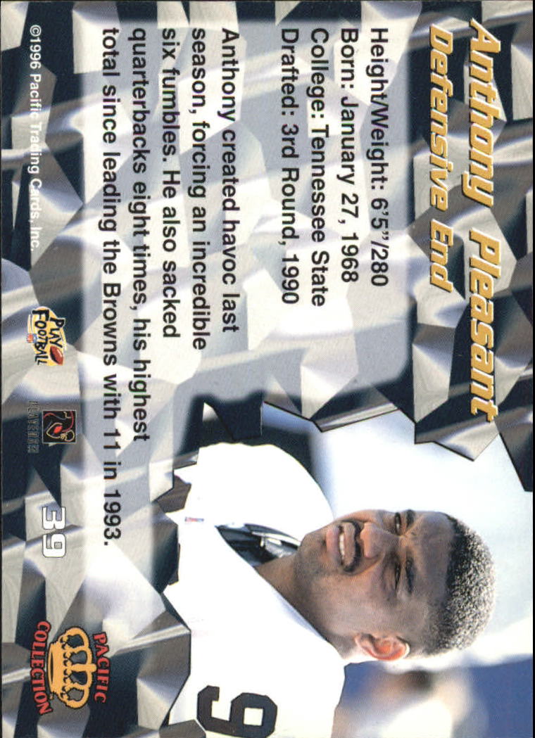 1996 Pacific #39 Anthony Pleasant back image