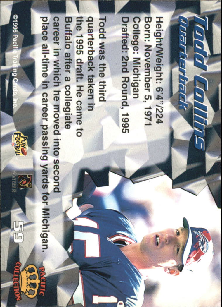 1996 Pacific #59 Todd Collins back image