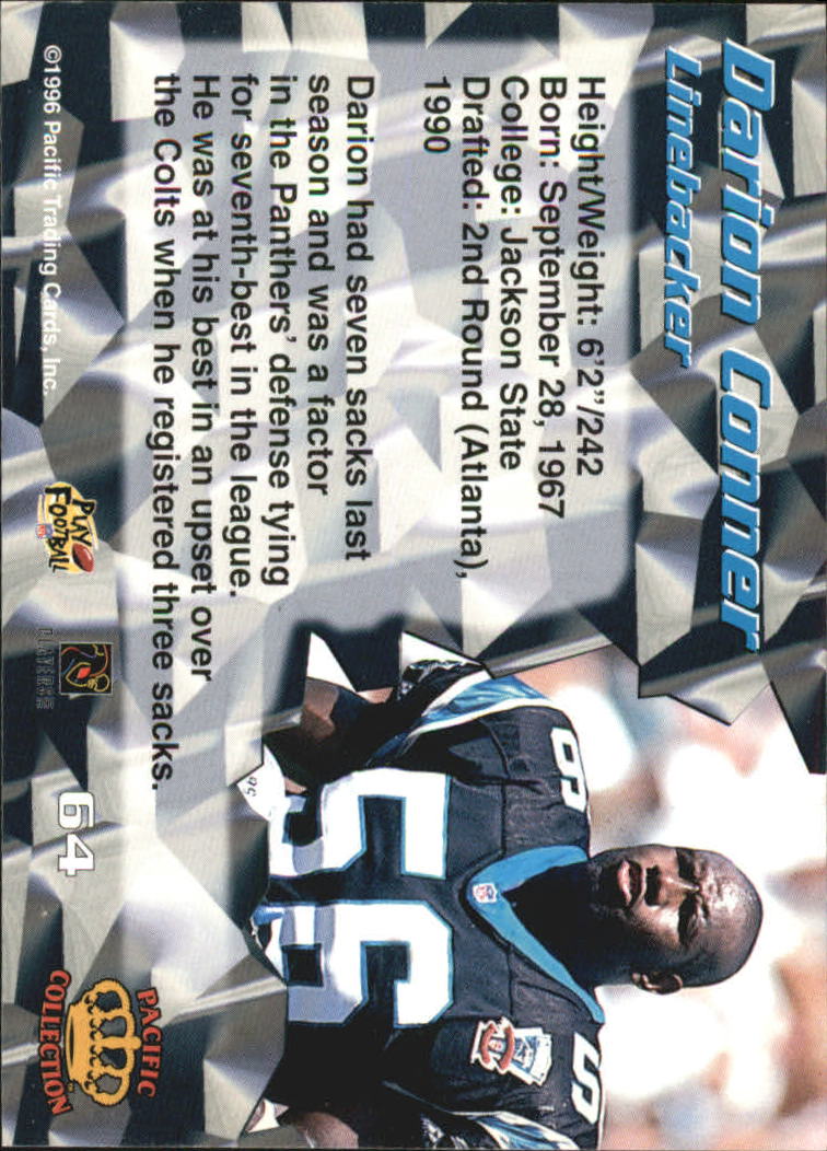 1996 Pacific #64 Darion Conner back image