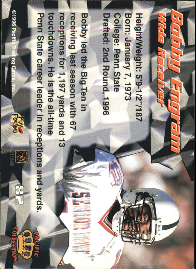 1996 Pacific #82 Bobby Engram RC back image