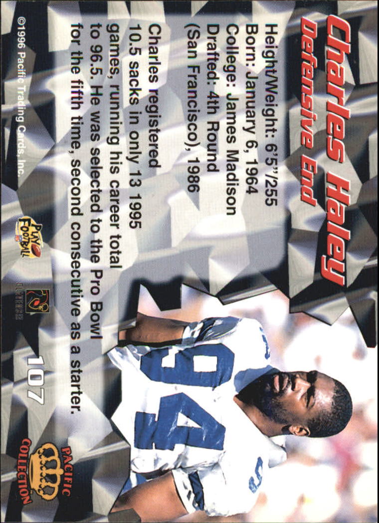 1996 Pacific #107 Charles Haley back image