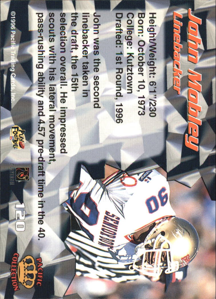 1996 Pacific #120 John Mobley back image