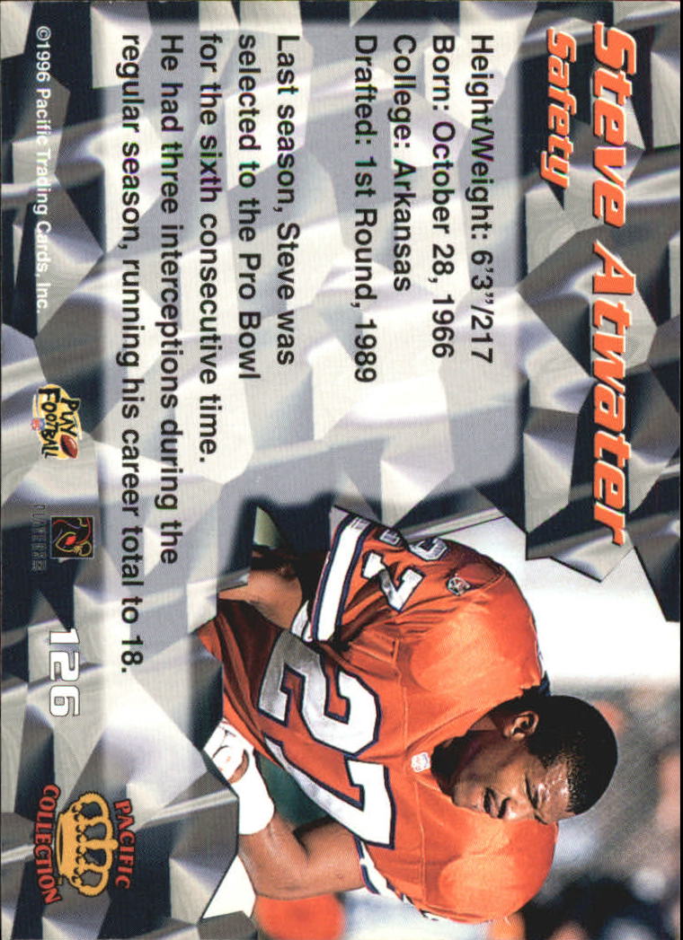 1996 Pacific #126 Steve Atwater back image