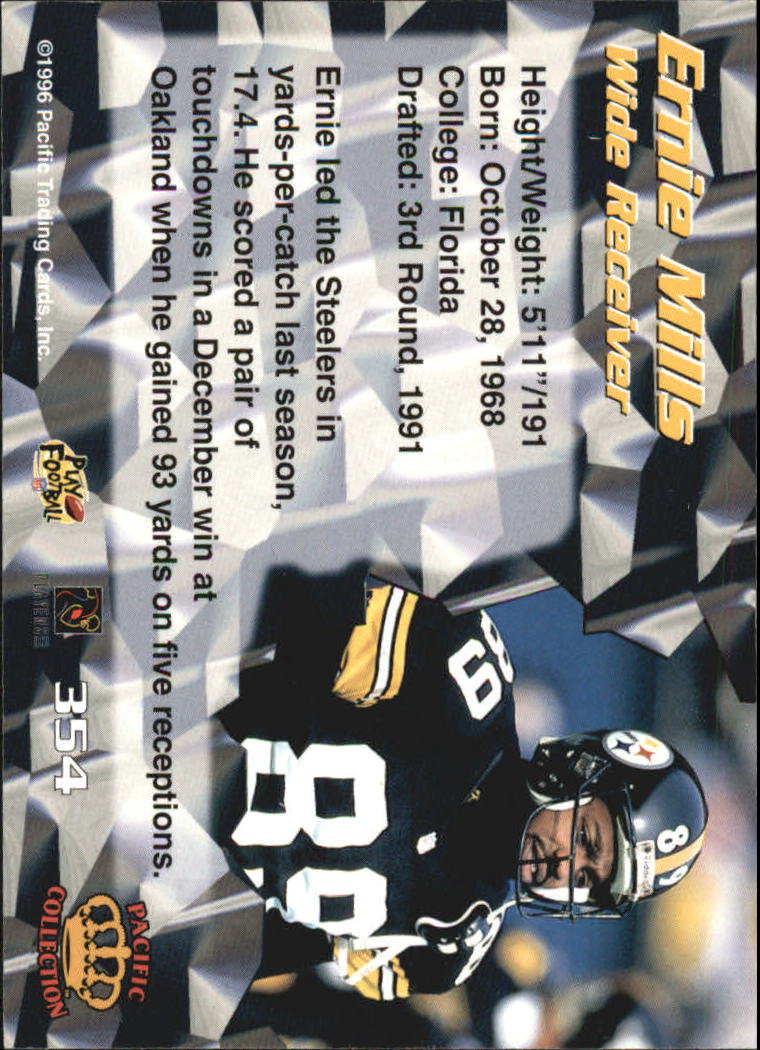 1996 Pacific #354 Ernie Mills back image