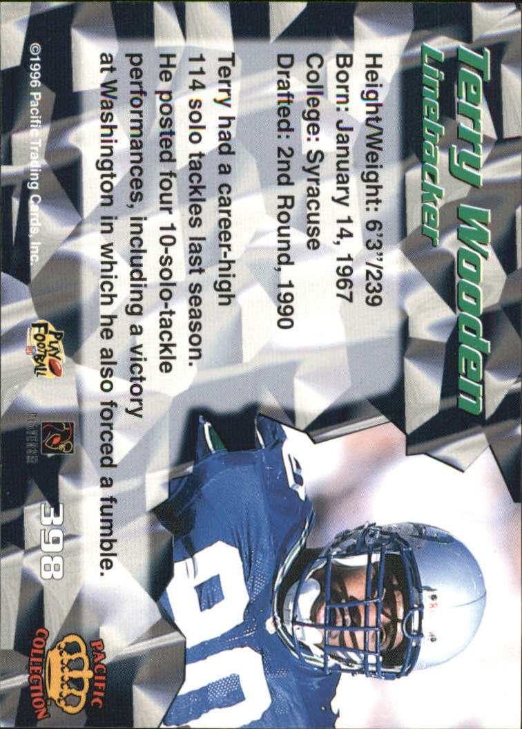 1996 Pacific #398 Terry Wooden back image