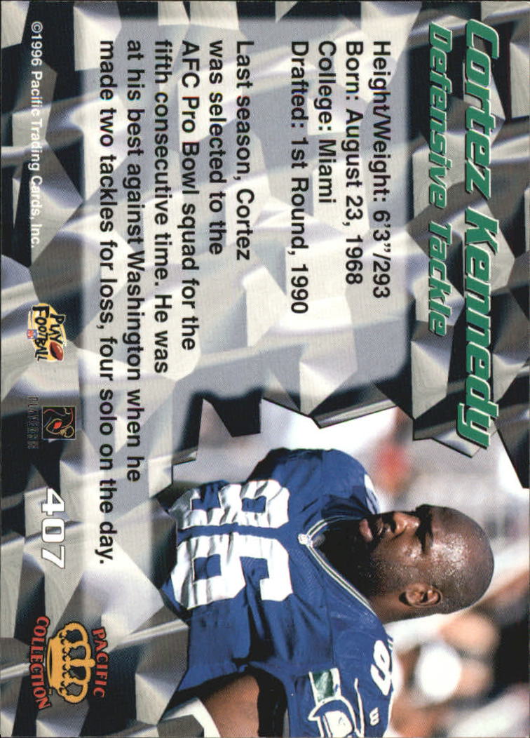 1996 Pacific #407 Cortez Kennedy back image