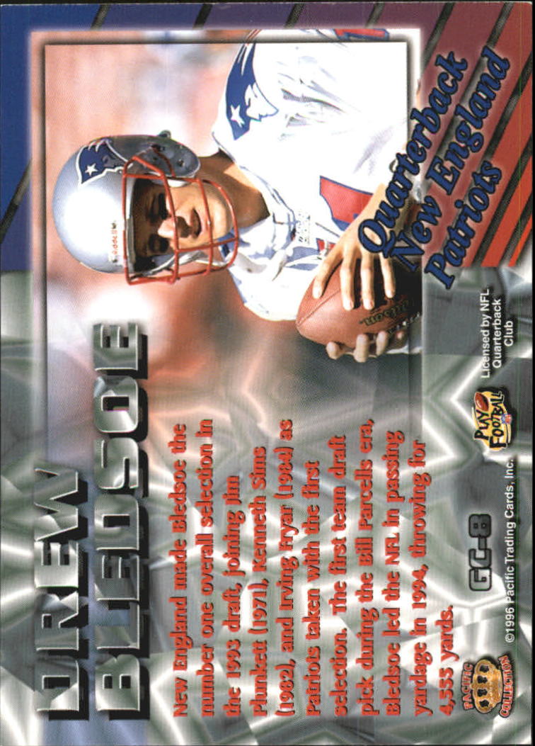 1996 Pacific Gems of the Crown #GC8 Drew Bledsoe back image