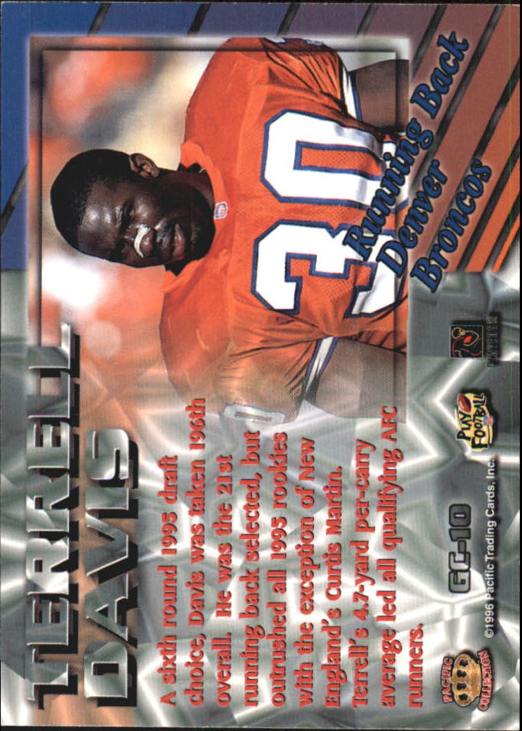 1996 Pacific Gems of the Crown #GC10 Terrell Davis back image