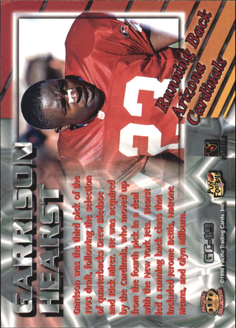 1996 Pacific Gems of the Crown #GC19 Garrison Hearst back image