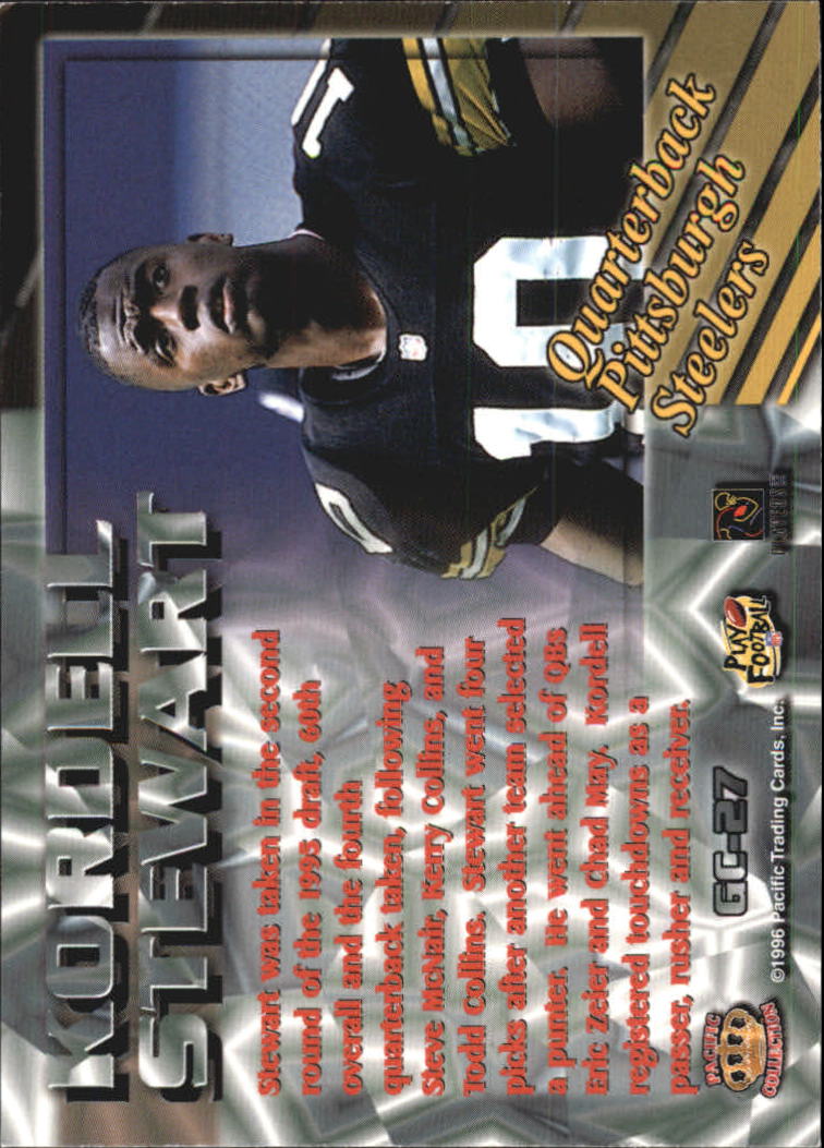 1996 Pacific Gems of the Crown #GC27 Kordell Stewart back image