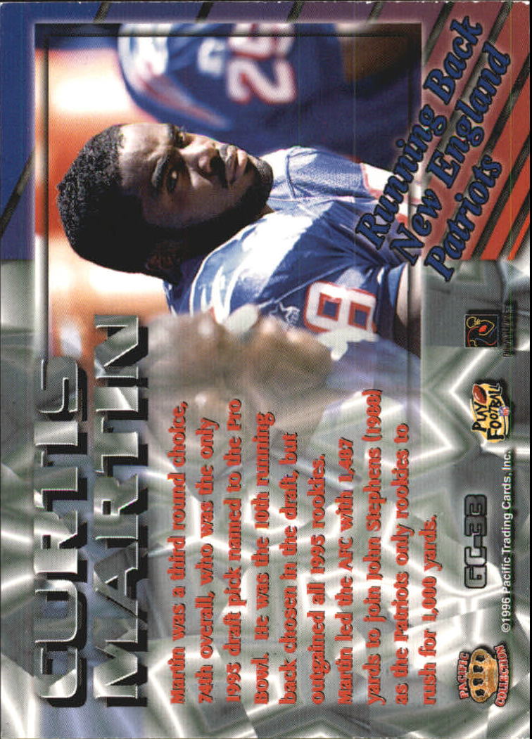 1996 Pacific Gems of the Crown #GC33 Curtis Martin back image
