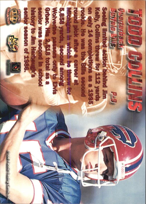 1996 Pacific Dynagon #9 Todd Collins back image