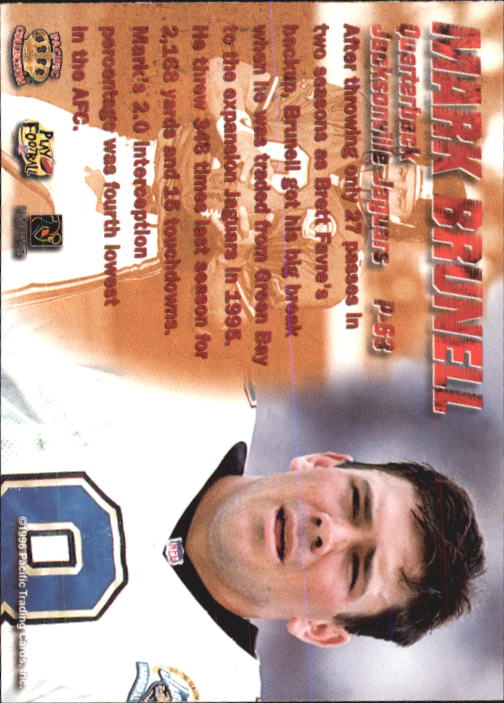 1996 Pacific Dynagon #63 Mark Brunell back image