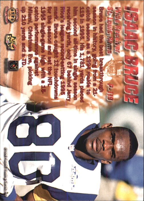 1996 Pacific Dynagon #119 Isaac Bruce back image