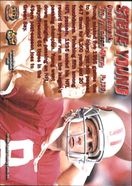 1996 Pacific Dynagon #130 Steve Young back image